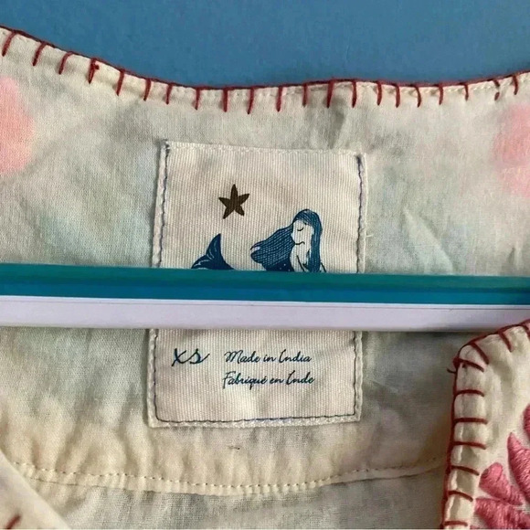 Anthropologie Embroidered Crochet Fringed Dress - Picture 6 of 8